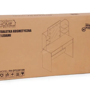 duza toaletka kosmetyczna z lustrem i oswietleniem led 3 bar 178dc8e38a834dd6b1f342c303bed887