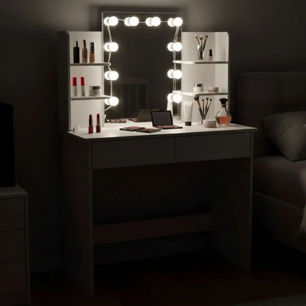 duza toaletka kosmetyczna z lustrem i oswietleniem led 3 bar 2a1054d4a09346e887e3d993b4eac2ad