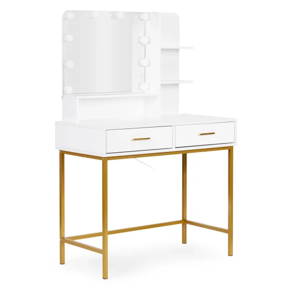 duza toaletka kosmetyczna z lustrem i oswietleniem led 3 bar abe6389b246e40de8f061bac340a9402