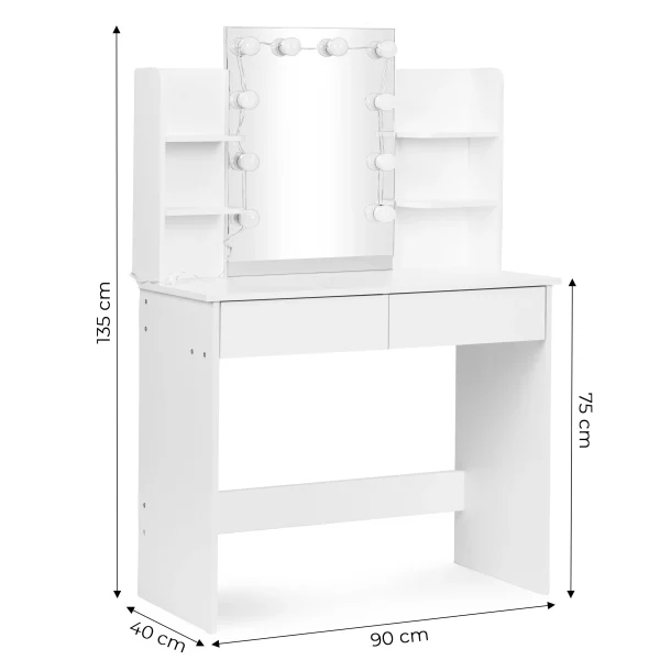 duza toaletka kosmetyczna z lustrem i oswietleniem led 3 bar f74fe0dcefaa457ea50d8d8448c87a40
