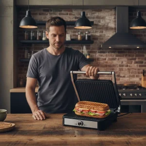 grill elektryczny kontaktowy ryflowany opiekacz do panini ka 1ad864d5149b4d77aad2ad060181fc8d