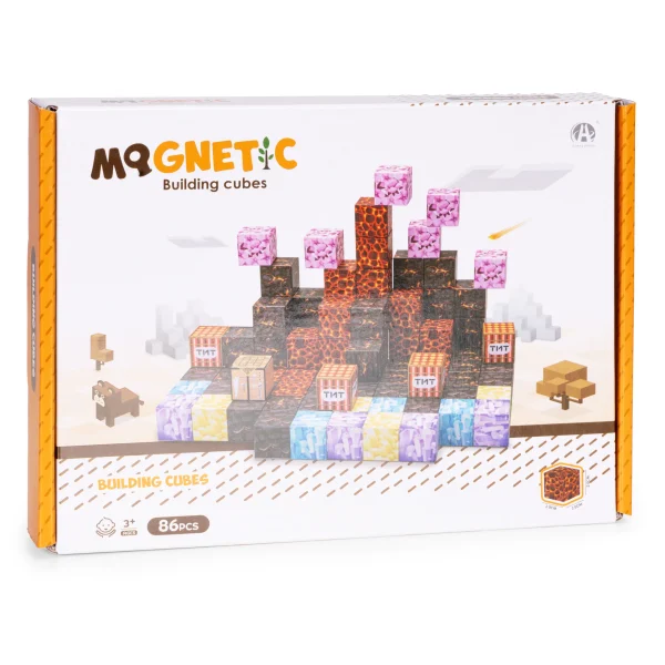 klocki magnetyczne konstrukcyjne dla dzieci zestaw 86 elemen 4852a070748f48c48d02b88dac4ac242
