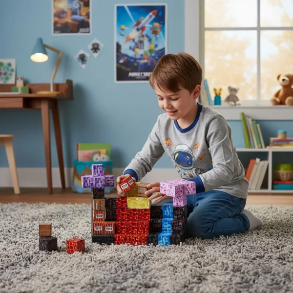 klocki magnetyczne konstrukcyjne dla dzieci zestaw 86 elemen b90a85bf41e24c8da980a8d266226689