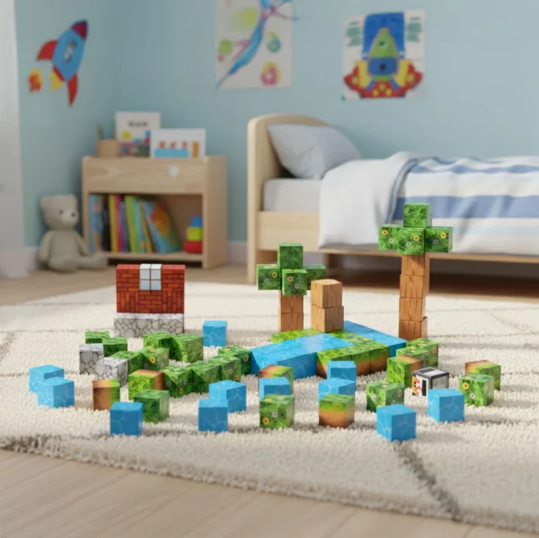 klocki magnetyczne konstrukcyjne dla dzieci zestaw 88 elemen dcaf8665e5d94229a980f12234db0c70