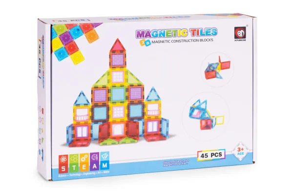 klocki magnetyczne konstrukcyjne domek autko 45 elementow c67ed4ca0185470e913ed52ea182cb44