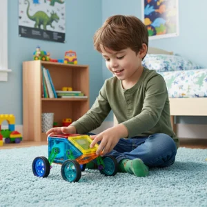 klocki magnetyczne konstrukcyjne domek autko 48 elementow db3d795c1734427dacec86ced95afd09