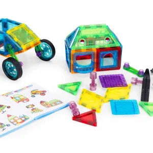 klocki magnetyczne konstrukcyjne domek autko 48 elementow db3e42fbb1574581b7c1f48a18395e20