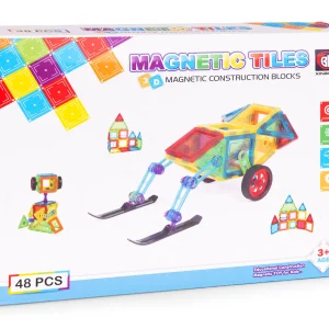 klocki magnetyczne konstrukcyjne domek autko 48 elementow fe2a2183bc0d4f428c89aee37a487c28