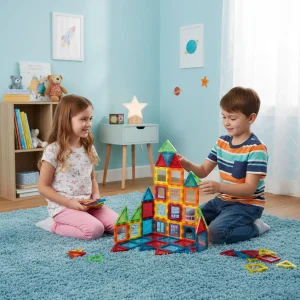 klocki magnetyczne konstrukcyjne domek autko karuzela 70 ele 883a09f2c48244a1b51dd60fd1db3ced