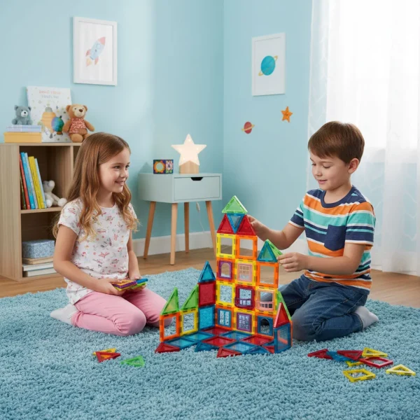 klocki magnetyczne konstrukcyjne domek autko karuzela 70 ele 883a09f2c48244a1b51dd60fd1db3ced