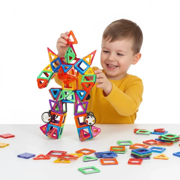 klocki magnetyczne konstrukcyjne domek autko przyczepka 130 5eec4325d2e8438f9704e0cce0690858