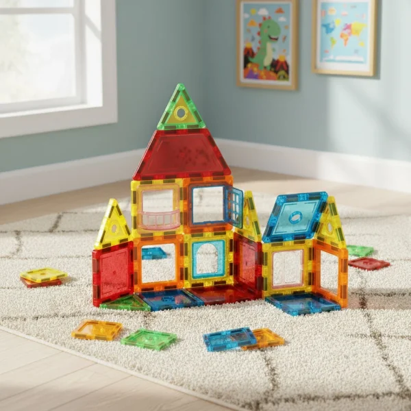 klocki magnetyczne konstrukcyjne domek autko przyczepka 130 6a62034a77414369b9001e3f2fb9c17f