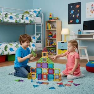 klocki magnetyczne konstrukcyjne domek autko przyczepka 130 6c044b9408b246898169c67bce03fb1b