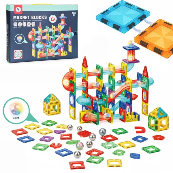 klocki magnetyczne tor kulkowy led klocki konstrukcyjne kulo 383b9c68d367431fbf675e62eda7e463