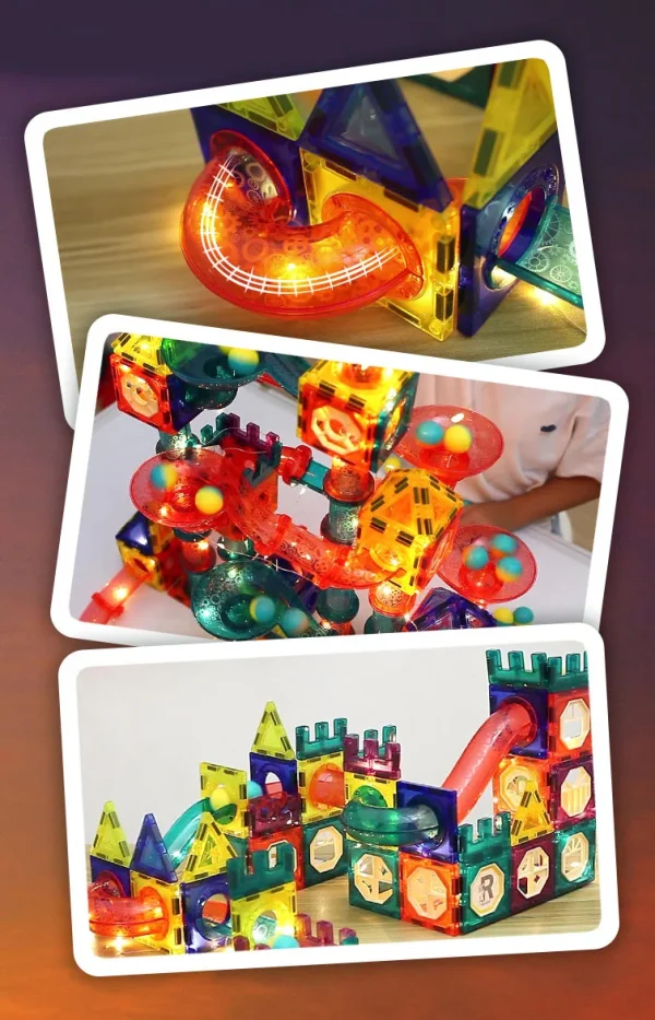 klocki magnetyczne tor kulkowy led klocki konstrukcyjne kulo 57a5086065ee4a8b9a9093a0c6a8e537
