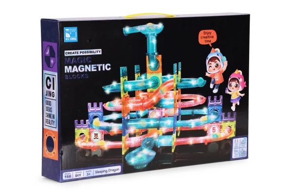 klocki magnetyczne tor kulkowy led klocki konstrukcyjne kulo 696d7095c53c4ff6b3408c0a74ea7c80