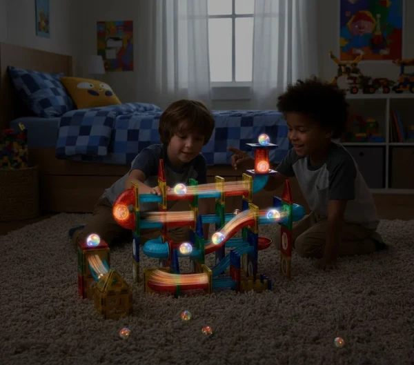 klocki magnetyczne tor kulkowy led klocki konstrukcyjne kulo cc640054ff774cb087579a8e010cc26f