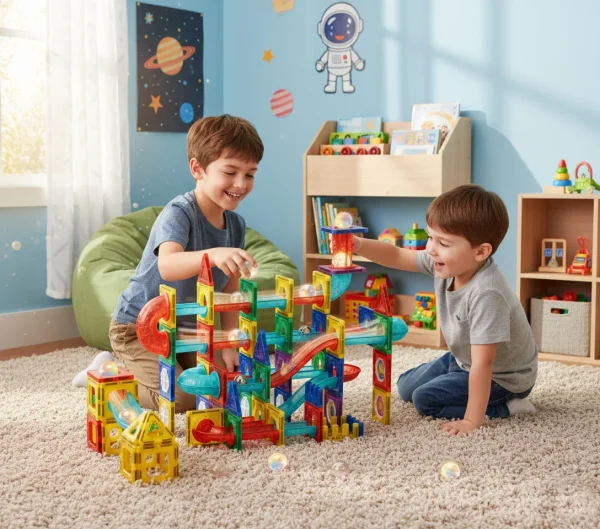 klocki magnetyczne tor kulkowy led klocki konstrukcyjne kulo ff807e3260b74684824f09caa3bdf673