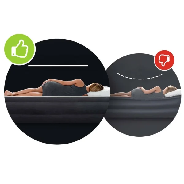 materac dmuchany do spania ozko dwuosobowy 191x137 cm bezowy 8a8b417043ff4cbc9c208bbd555f8bef