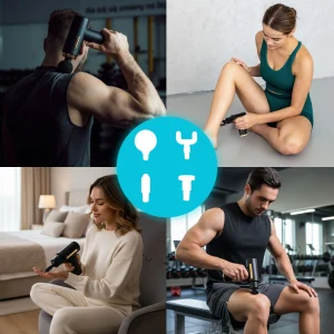 pistolet do masazu masazer reczny wibracyjny zestaw 4 koncow 01d49719ce7b461580507887cbc710fb