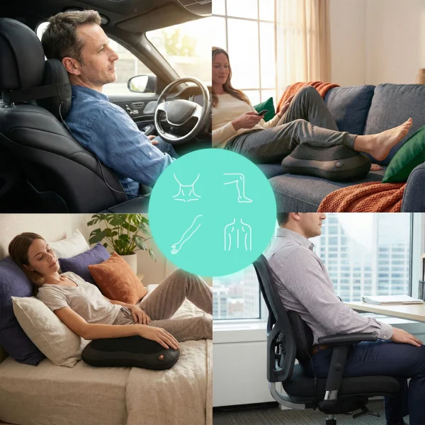 poduszka masujaca z funkcja grzania masazer do ciaa 4 gowice f1e740e06c90444e949819053782e2df