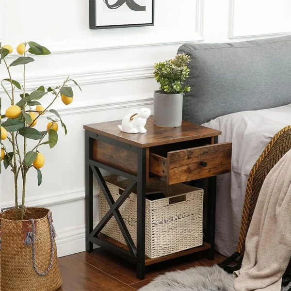 stolik szafka z szuflada w stylu rustykalnym 9b9694a9a00e464d911523d88c080017