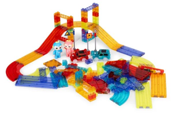 tor dla aut klocki magnetyczne komplet 154 elementy autka le 0b29e21d69264139b54e2c6603af78ae