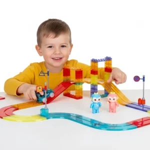 tor dla aut klocki magnetyczne komplet 154 elementy autka le 465bd445c6c94f8696e8bd89d5fc66cd