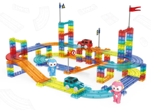 tor dla aut klocki magnetyczne komplet 154 elementy autka le fef9ec5be1814127b21ed629f28cb5a2