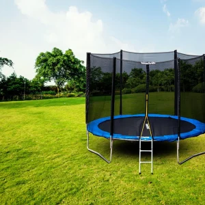trampolina ogrodowa z siatka zewnetrzna o srednicy 8 ft 244 0abb4d042e3046a6a11b3b0812901f35