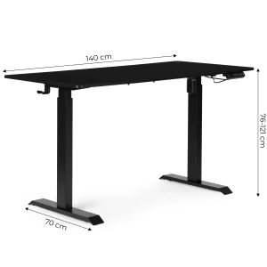 biurko elektryczne regulowane 140x70 cm regulacja wysokosci 47f786be488344c28b640679dea2050a
