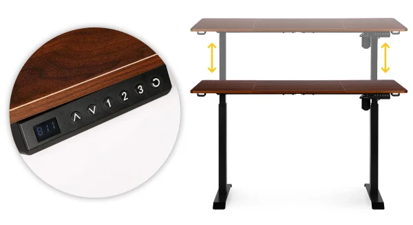 biurko elektryczne regulowane 140x70 cm regulacja wysokosci 86bac3047b244a4dbacb7324eb616a99