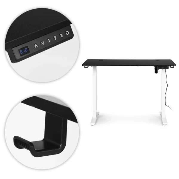 biurko elektryczne stojace 120x60 cm regulacja wysokosci 72 30128e24613445ddbbabf6656f901281
