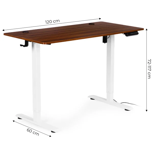 biurko elektryczne stojace 120x60 cm regulacja wysokosci 72 70ce76d1bb31490db9844928ae0421db