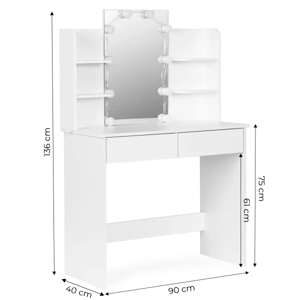 duza toaletka kosmetyczna z lustrem i oswietleniem led 3 bar b36ccfee02774b96856c34722c7bb5db