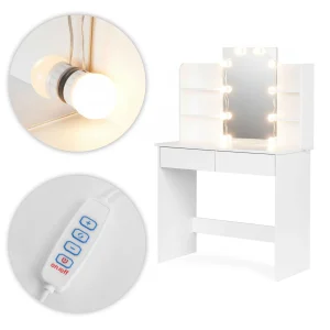 duza toaletka kosmetyczna z lustrem i oswietleniem led 3 bar bdc187164a8b4974aa00435de1fcbf5a