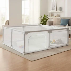 kojec dla dziecka 140x200 cm suchy basen plac zabaw szary to 5b9609affcd34a228e8ac8f3ef9fe005