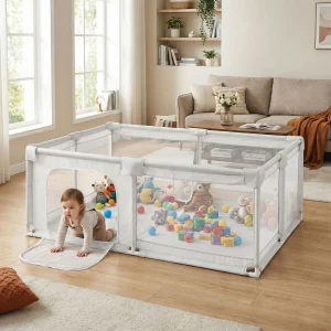 kojec dla dziecka 180x160 cm suchy basen plac zabaw szary to 3b08d2fdf6a6426d902a88dbe4dcc8fe