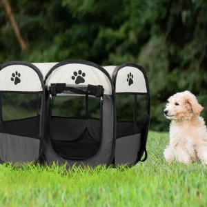 kojec uniwersalny skadany klatka dla psa kota szary a7676d44dac34b1fb77674be378df12e