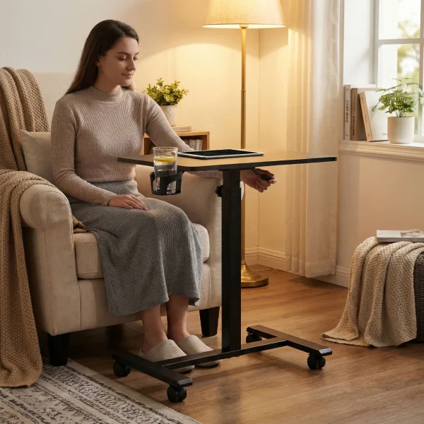 mobilne biurko regulowane 70x48 cm stolik pod laptopa regula 37fc437126574aafa6a424a9d17981e0