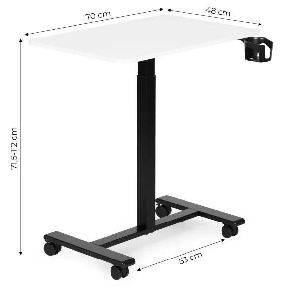 mobilne biurko regulowane 70x48 cm stolik pod laptopa regula 5448dc5deaa14f64a2bdd4dcfbce57d4