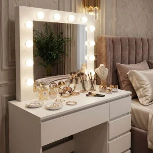 toaletka kosmetyczna z lustrem i oswietleniem 5 szuflad tabo 0ee5fd08375240aebe18a1ae61630281