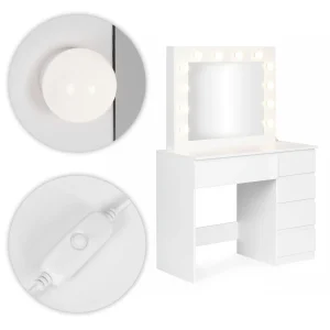 toaletka kosmetyczna z lustrem i oswietleniem 5 szuflad tabo a38941d614f94229b6c6a2c036939725