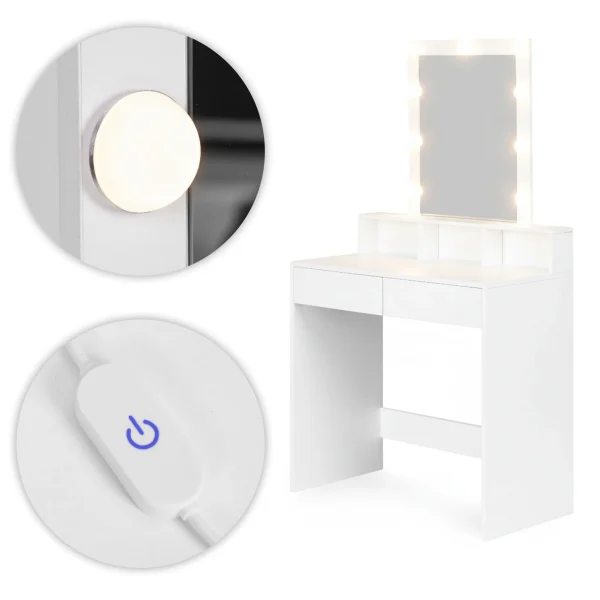 toaletka kosmetyczna z lustrem i oswietleniem led 3 barwy re 915e691a301a4a7d882e2a15553c2ec8