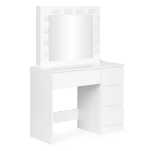 toaletka kosmetyczna z lustrem i oswietleniem led 4 szuflady 71e9de329dee41b59790820e9b0370d2
