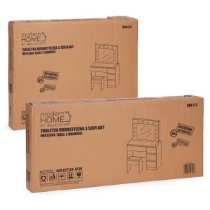 toaletka kosmetyczna z lustrem i oswietleniem led 4 szuflady df1dcc8e0bf4451e9cd426bf47c21e86