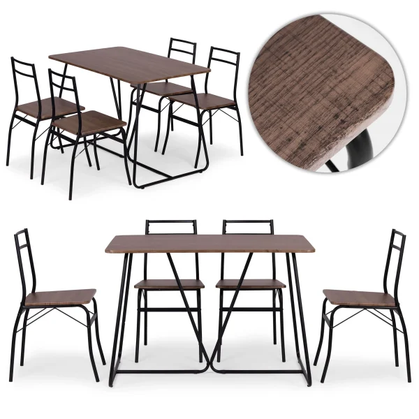 zestaw mebli do jadalni kuchni sto 4 krzesa modernhome 39f49144408d48ac89ef403a661914ec