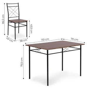 zestaw mebli do jadalni kuchni sto 4 krzesa modernhome 3c5c1de4f15144f289183e67419900d9