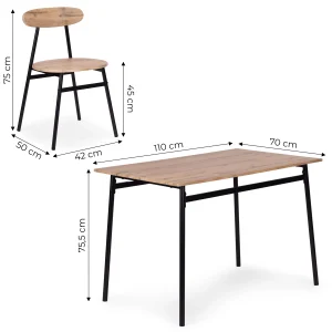 zestaw mebli do jadalni kuchni sto 4 krzesa modernhome 48381eca6e2b46838e6122439272075c