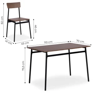 zestaw mebli do jadalni kuchni sto 4 krzesa modernhome 6033fd7aa07f4233a68a361388a4c84f